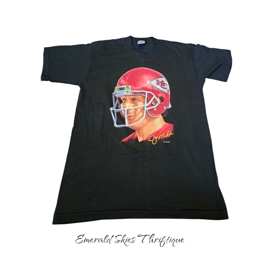 Vintage Salem Sportswear Kanas City Chiefs Joe Montana‎ t shirt size 18-20